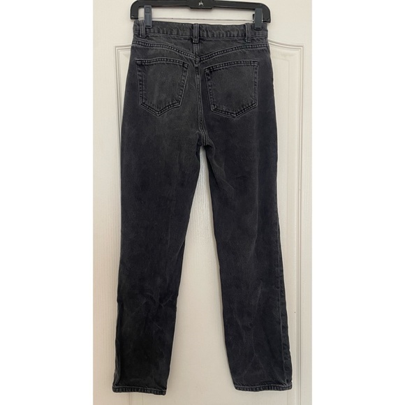 Reformation Cynthia Button Fly High Rise Straight Jeans in black size 25 - Picture 9 of 12
